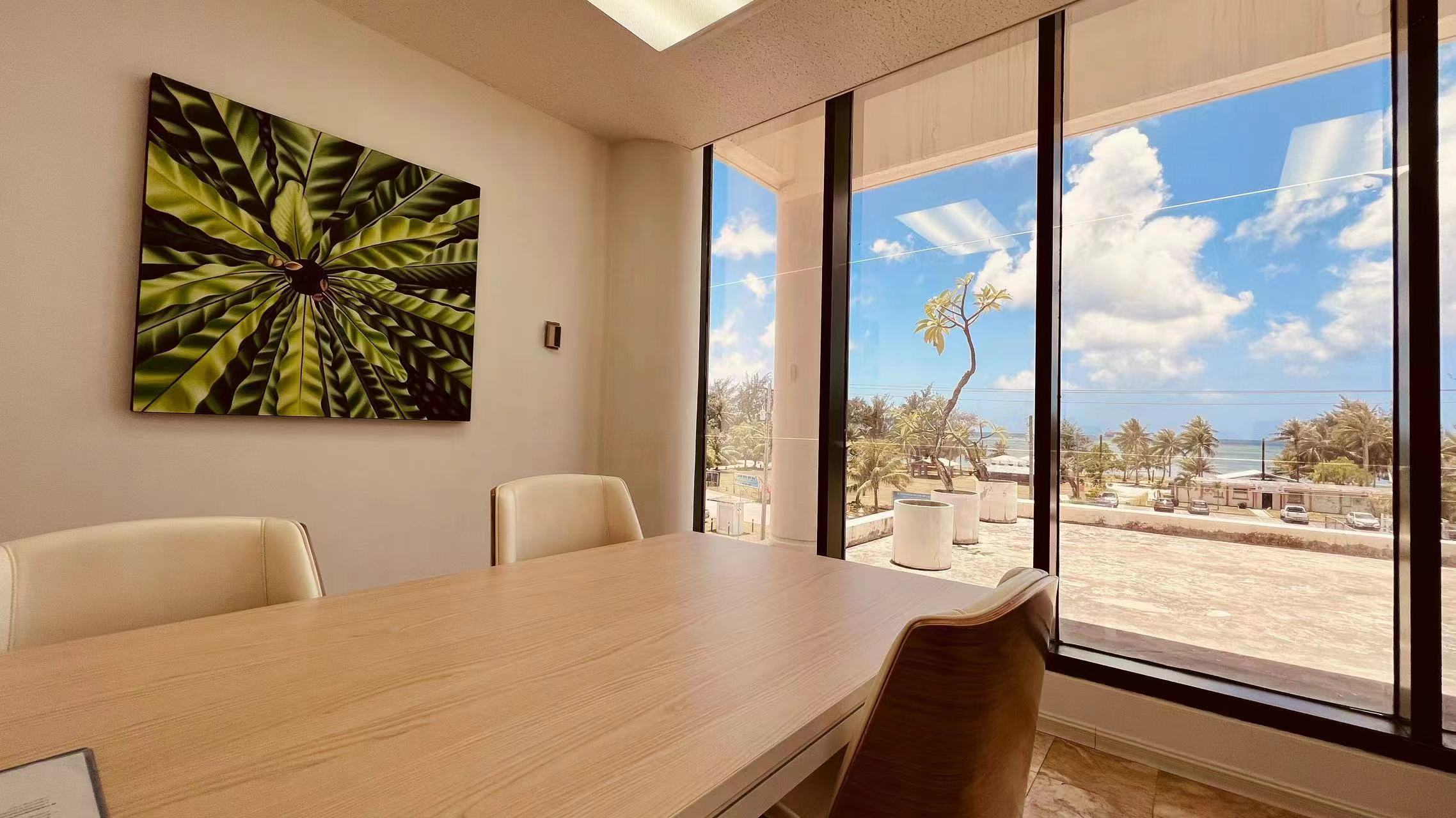 Conference room with ocean view